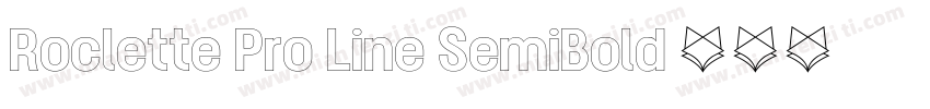 Roclette Pro Line SemiBold 斜体喷泉字体转换